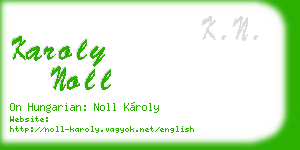 karoly noll business card